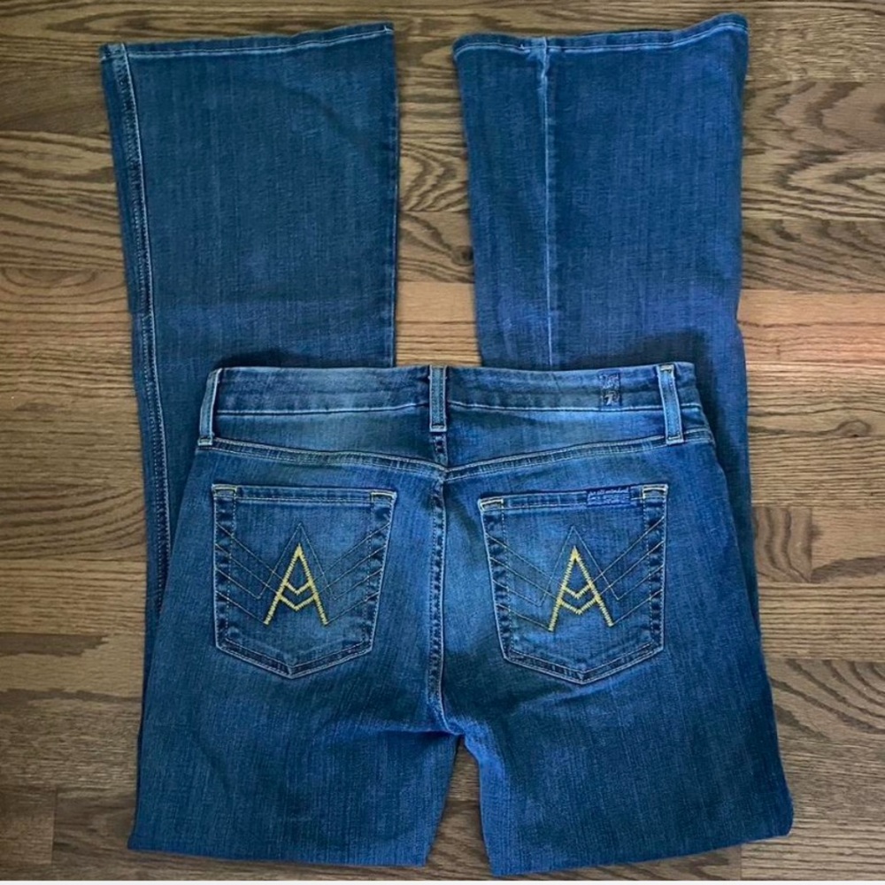 7 For All Mankind vintage A-pocket low rise bootcut medium wash jeans